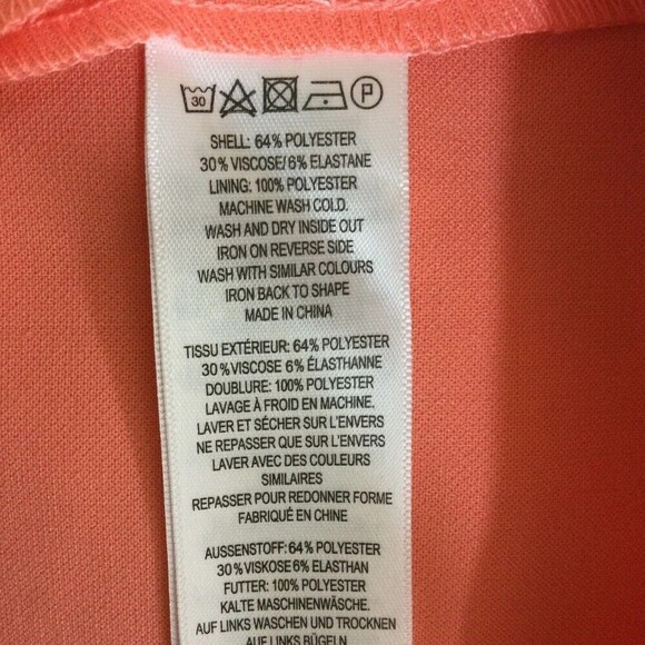 French Connection Womens Whisper Light Sweetheart Mini Dress Coral Size 12 NWT - Picture 7 of 8